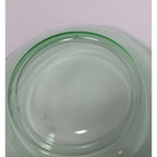 Green Glass Candy Dish Handled Vintage Serving Bowl