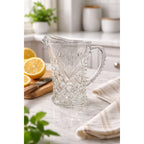 Vintage 5" Tall Anchor Hocking Pressed Pineapple Glass Creamer Pitcher 1960s