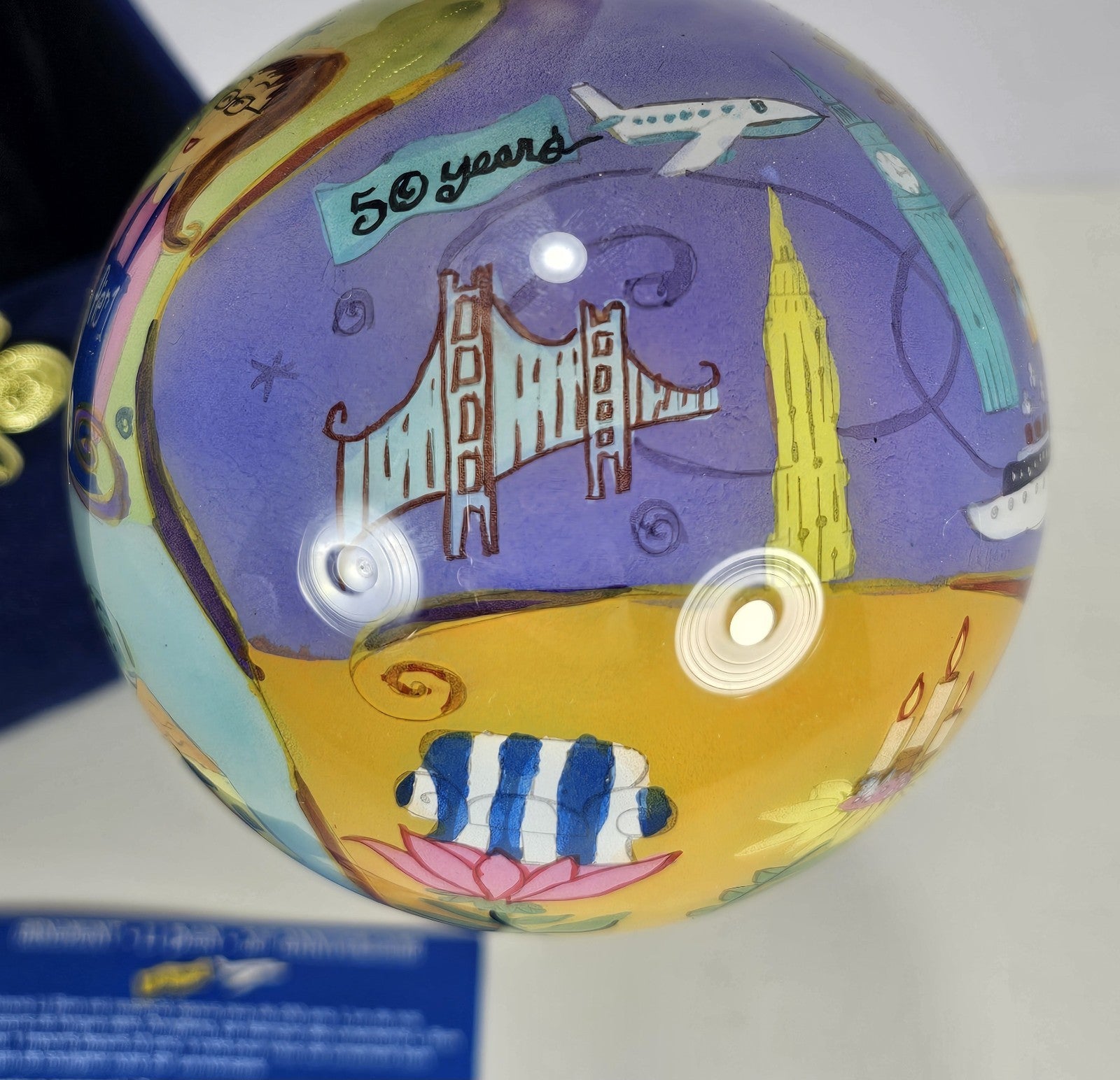 Pier 1 Imports Li Bien Toy Store Handpainted Glass Christmas Ornament 2012