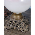 Vintage Hand-Painted Milk Glass Table Lamp | Pink Floral | Project Piece