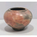 Vintage Studio Pottery Vase Artist Signed Pink Gray Glaze Vase