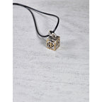 Vintage Cross Prayer Box Necklace Gold Tone Silver Religious Charm
