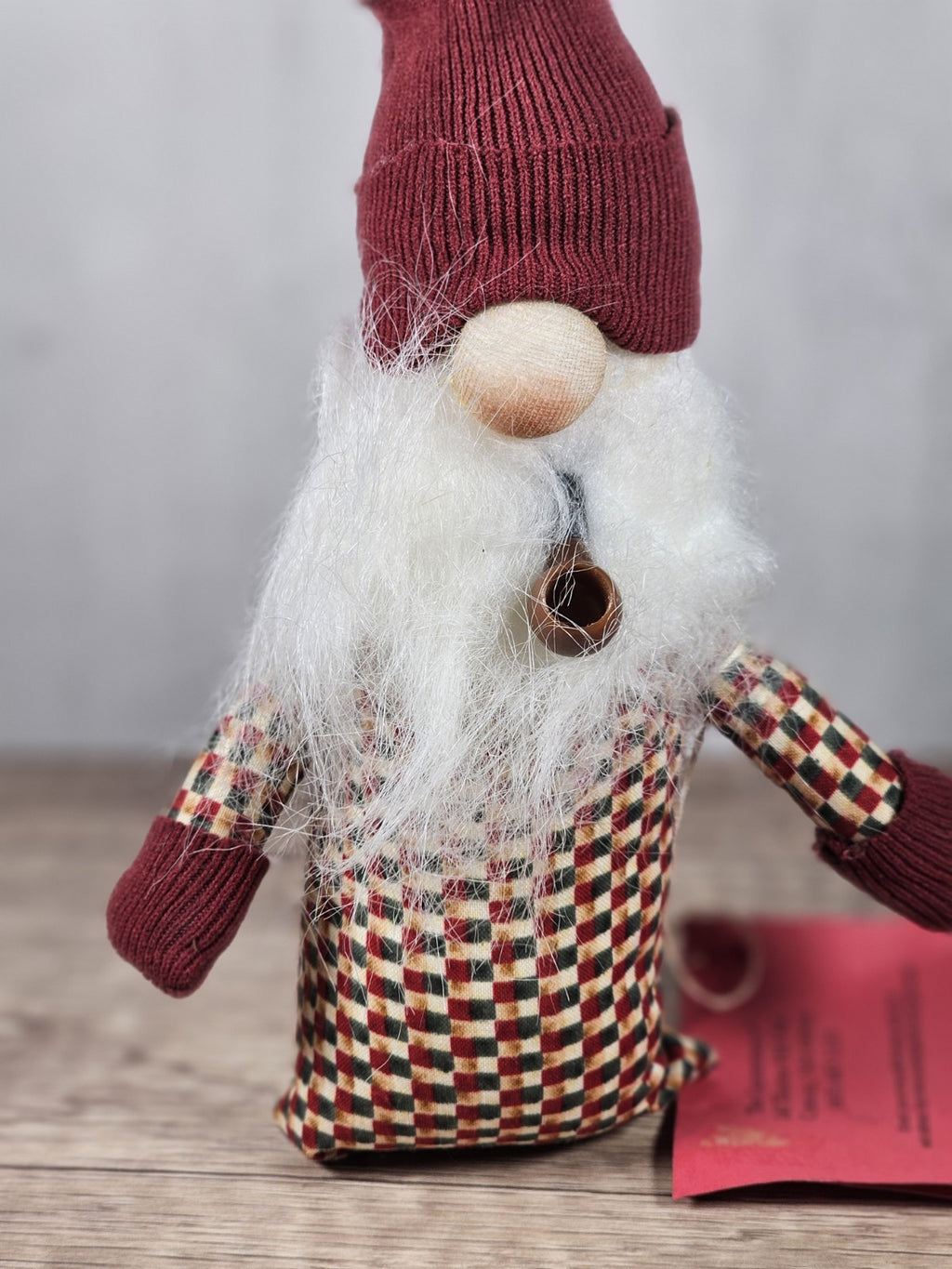 8 " Winter Gnome Shelf Sitter | Farmhouse Christmas Decor | Bendable Stocking