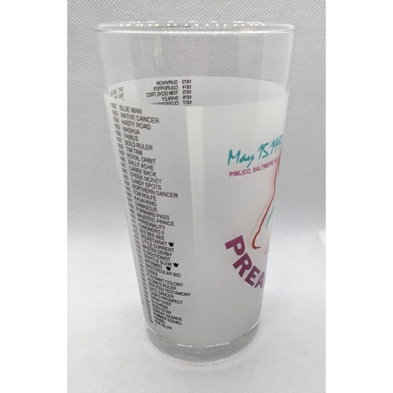 1993 Preakness Stakes Glass 118th Running Libbey