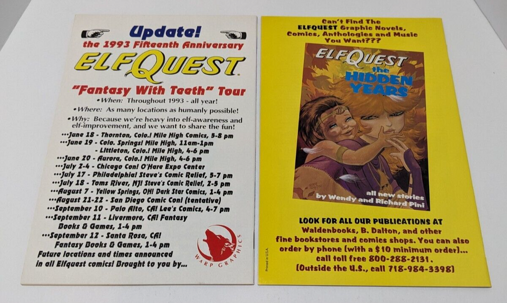 Lot of 5 ElfQuest and ElfQuest Hidden Years Comics