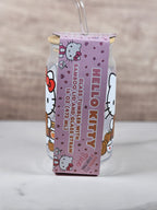 Hello Kitty Glass 16oz Tumbler with Bamboo Lid & Straw – Sanrio – NEW