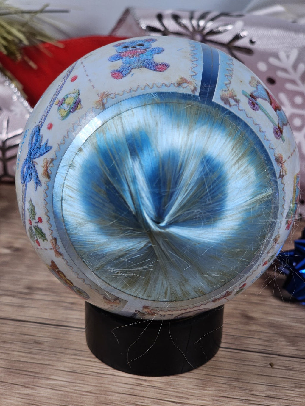 1982 Hallmark Satin String Ornaments Set of 3 Vintage Christmas Balls 3.5"