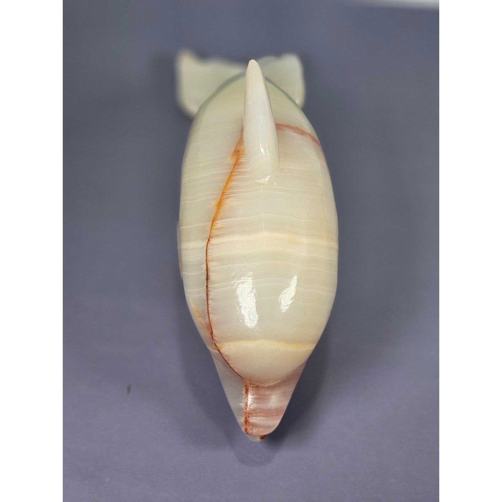 Hand Carved Onyx Dolphin Figurine Natural Stone Dolphin Statue Ocean Decor