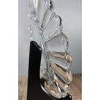 Vintage Clear Pressed Glass Oval Serving Platter Fluted Glass Dish