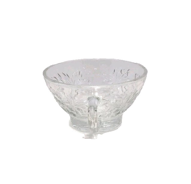 Princess House Fantasia Coffee/Tea Cup — Crystal Poinsettia Pattern #516 Vintage