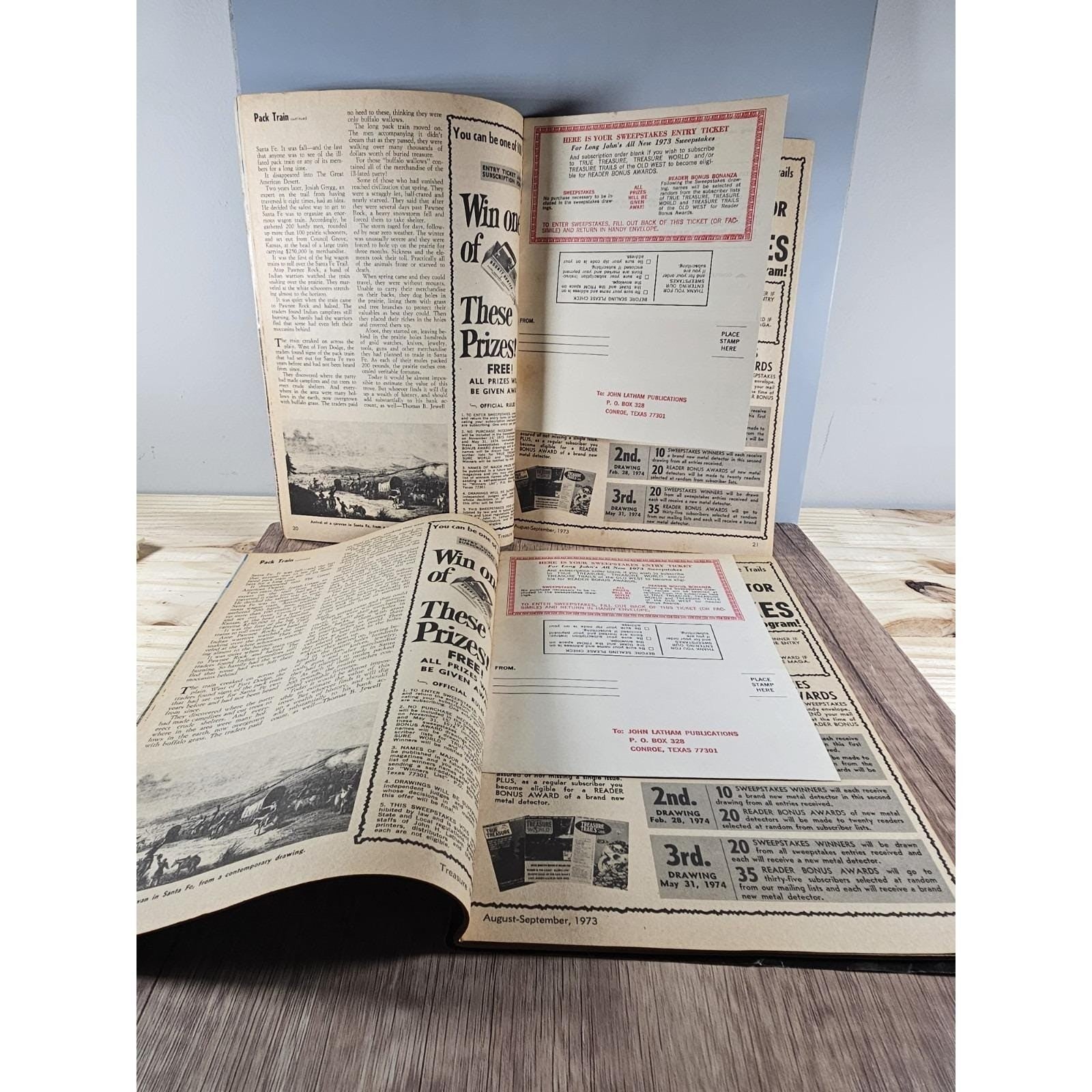 Vintage 1973 Treasure World Magazines Pair Long John Latham