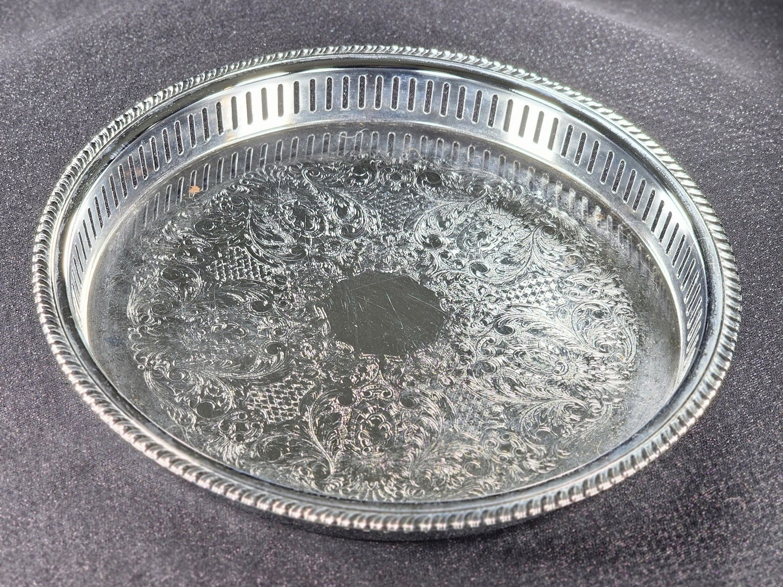 Irvinware Silver Plated Serving Tray 13" Vintage USA