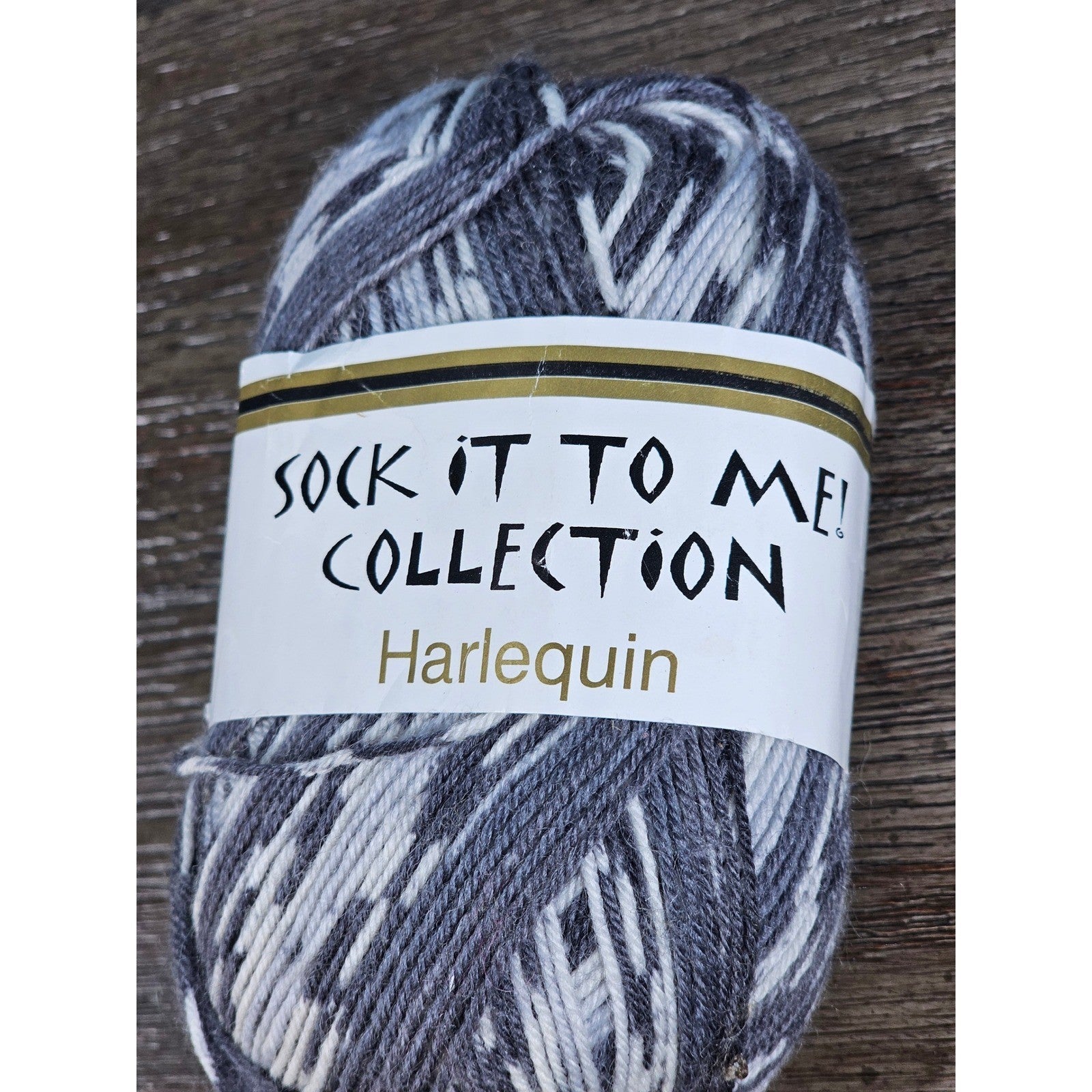 Vintage Elann Sock-It Collection Harlequin Yarn 50g Superwash Wool Italy