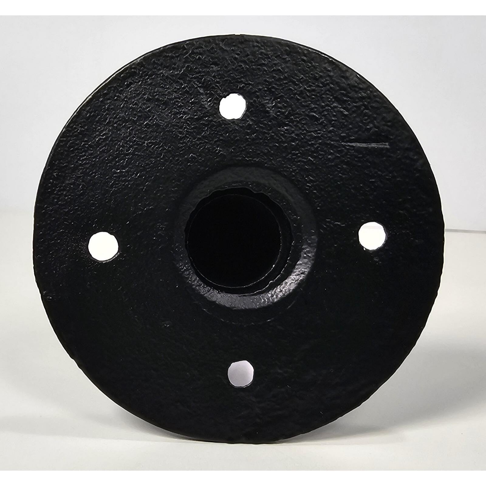 Black Pipe Shelf Bracket 7 Inch Industrial Metal Wall Mount