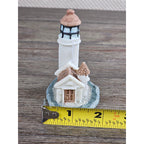 Miniature Lighthouse Resin Figurine Coastal Nautical Decor 3.5"