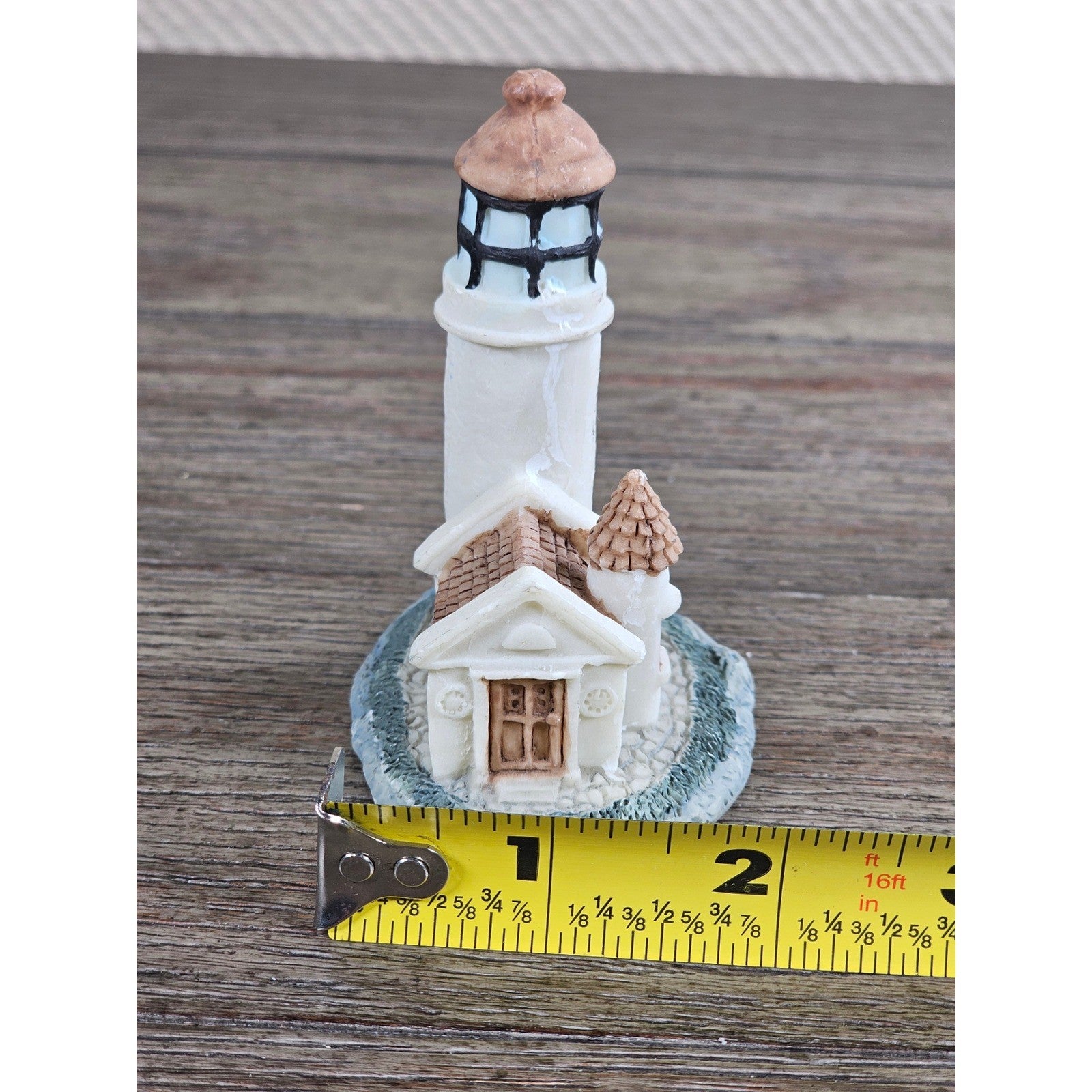 Miniature Lighthouse Resin Figurine Coastal Nautical Decor 3.5"