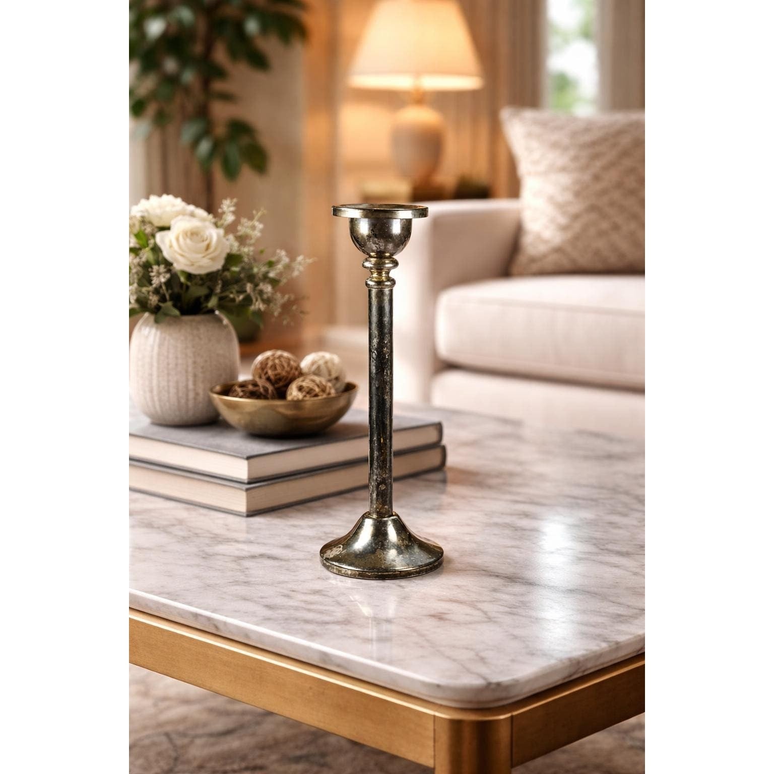 Vintage Godinger Silver Plated Candlestick Holder 10 Inch Tall Elegant Decor