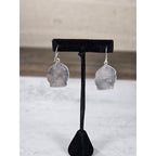 Vintage Sterling Buddha Head Dangle Earrings Spiritual Boho