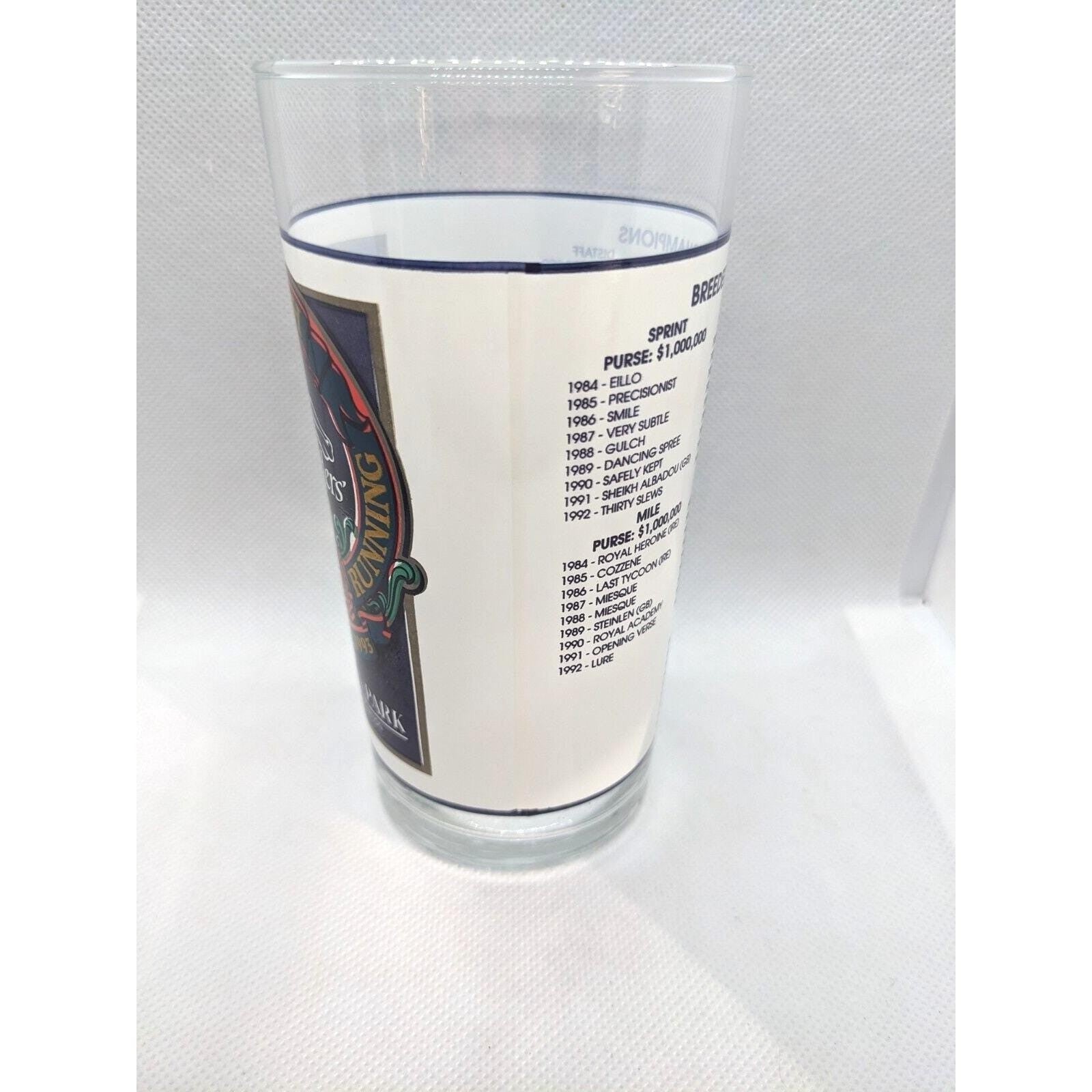 Breeders Cup Glass 1993 Santa Anita Libbey Racing
