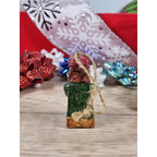 Nativity Ornaments Wiseman Horse Sheep Hand Painted Set of 3