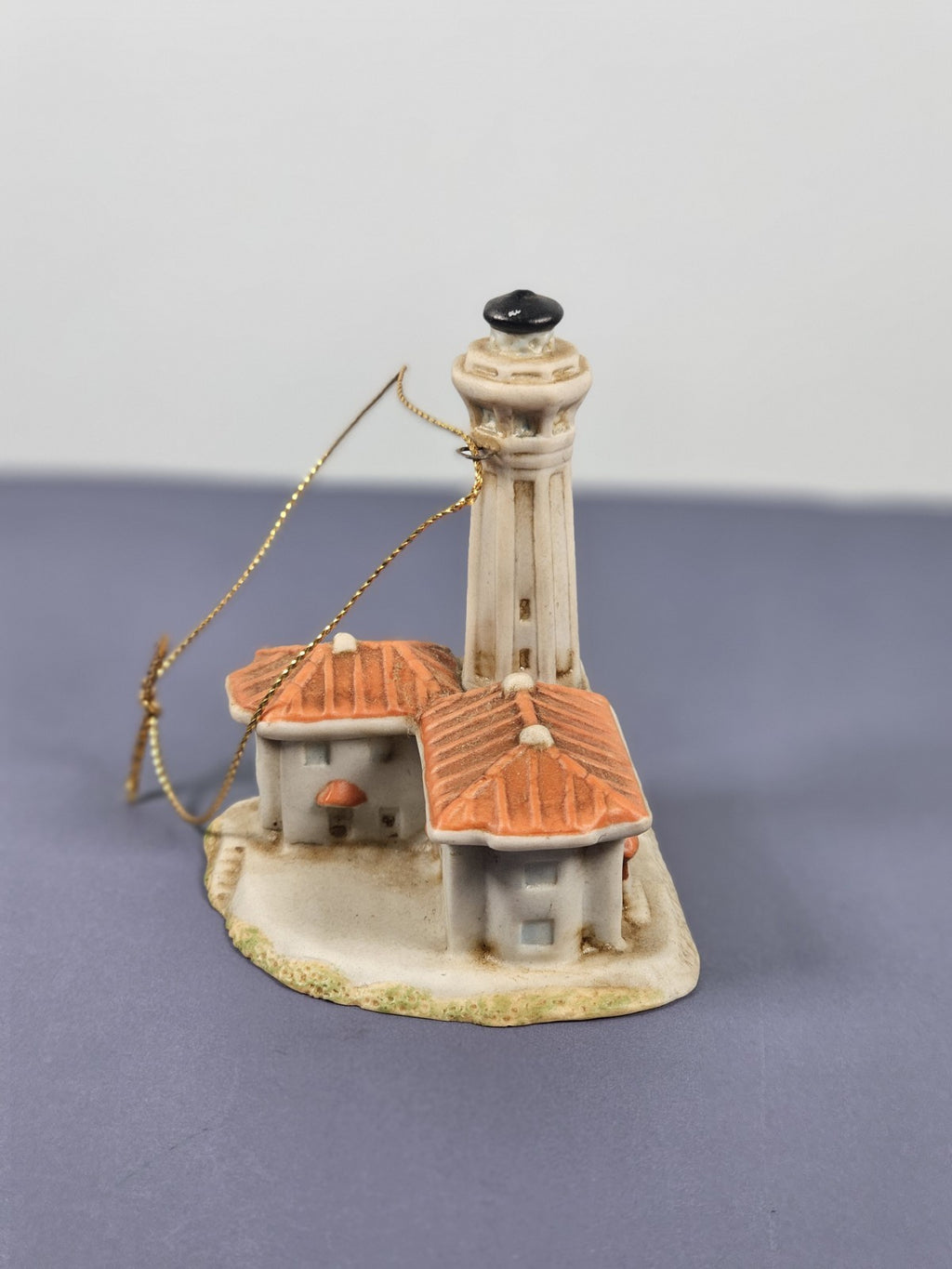 Lefton Alcatraz lighthouse hanging Christmas tree ornament 1998 12121