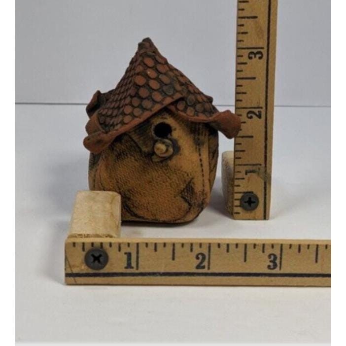 Handmade Terracotta Bird Figurine Folk Art Decor