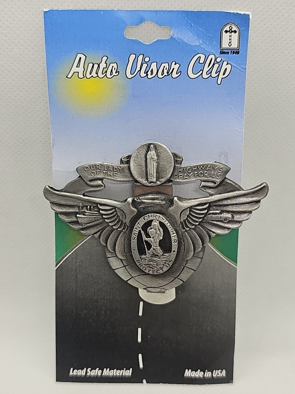 Singer Co. St. Christopher Auto Visor Clip