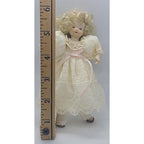 1984 Kurt Adler Gramercy Park Porcelain Doll Lace Dress 6 Inch