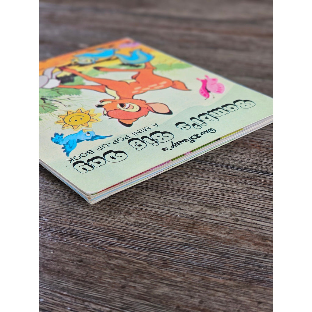 Vintage 1977 Bambi's Big Day Mini Pop Up Book Disney Kids