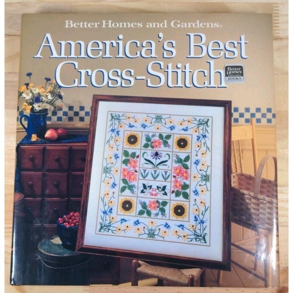 Vintage Cross Stitch Books Lot 3 Better Homes Gardens Patterns