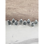 Mini Snow Covered Christmas Village Trees Set of 8 Winter Holiday Decor