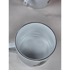 Vintage Tienshan Christmas Tree Mugs Set of 2 Porcelain Holiday Cups