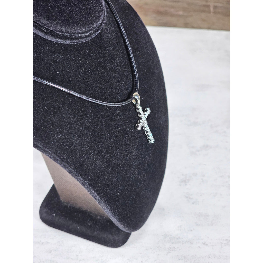 Vintage Sterling Silver Cross Pendant Necklace Faith Jewelry