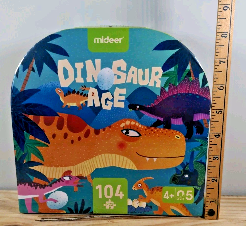 New Mideer Limited Dinosaur Age 104 pcs Jigsaw Puzzle w/ Case Sealed