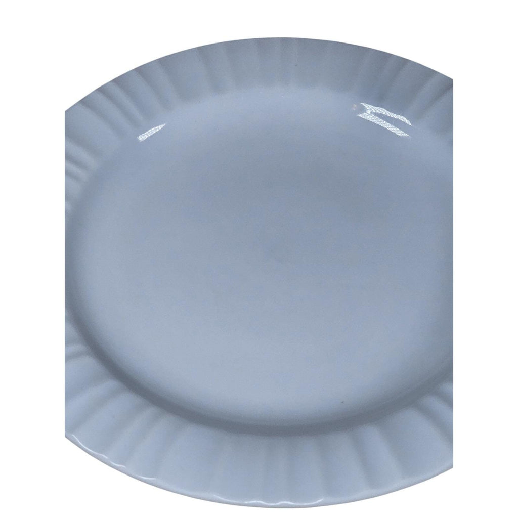 CorningWare French White Ribbed Plates Set of 2 8.25 Inch Salad Plates