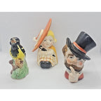 Vintage Salt and Pepper Shakers Lot of 3 Rustic Kitchen Shakers