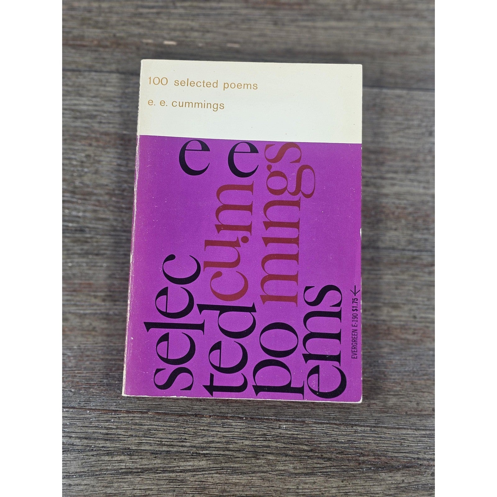 1959 100 Selected Poems E E Cummings Evergreen Edition Hardcover