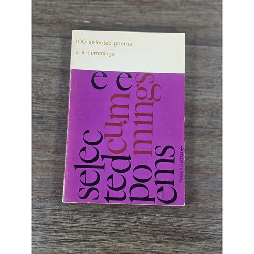 1959 100 Selected Poems E E Cummings Evergreen Edition Hardcover
