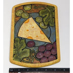 Vintage Joie de Vivre Cheese Board Grapes Resin Serving Tray 8x5