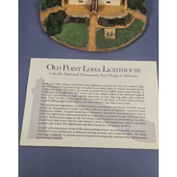 Vintage Danbury Mint Old Point Loma Lighthouse w/ COA