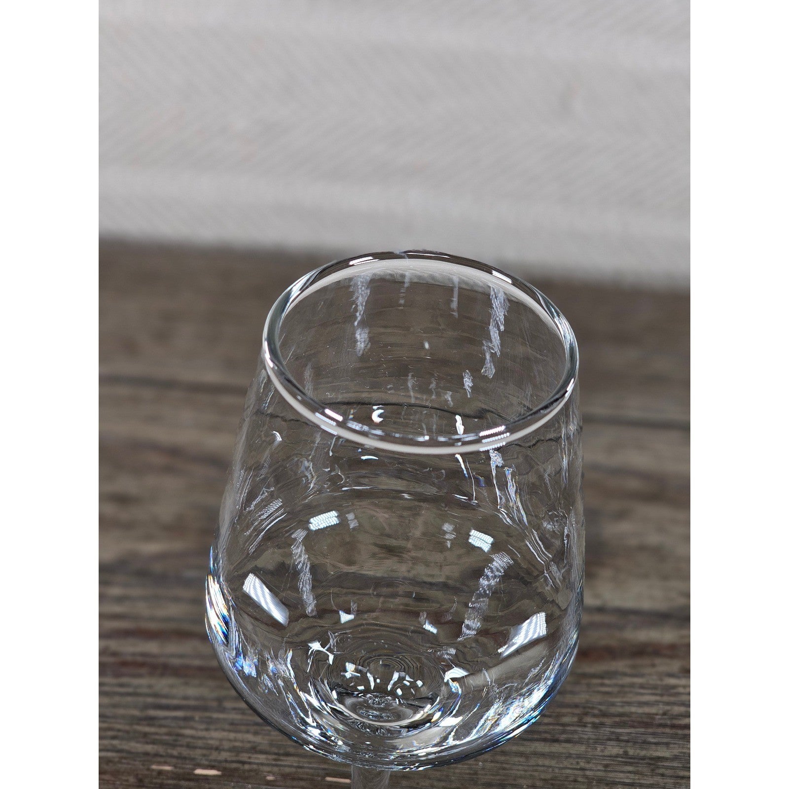 Vintage Clear Stemmed Wine Glass 8.5" Tall Classic Barware