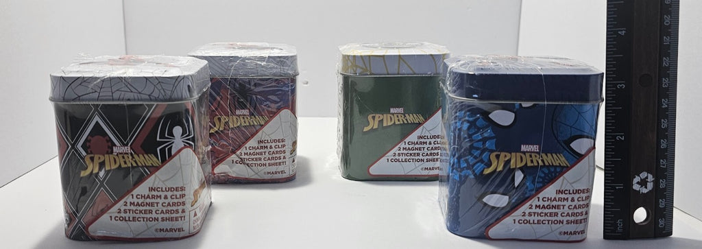 Lot of 4 Marvel Spider-Man Series 2 Charm Tins