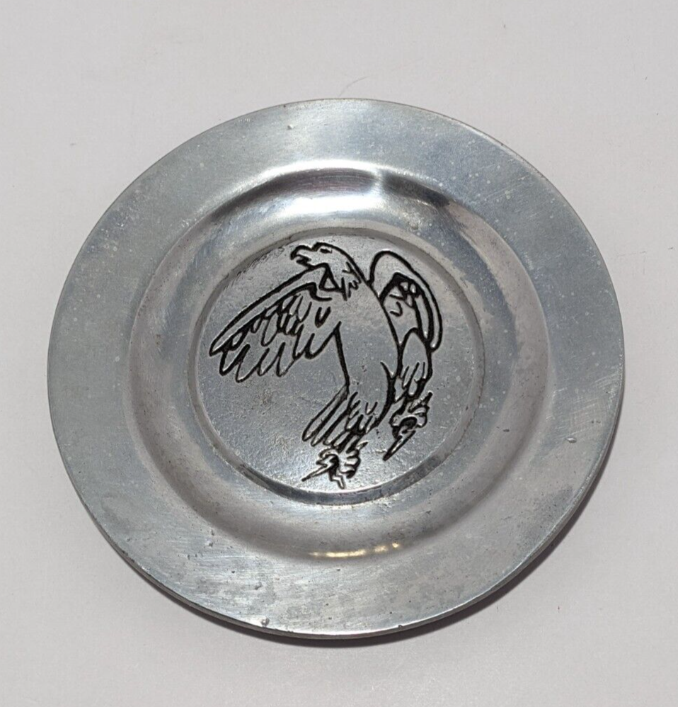 Pewtarex “Eagle Series #2” 1977 Pewter Plate CH Hardware Vintage Embossed Eagle