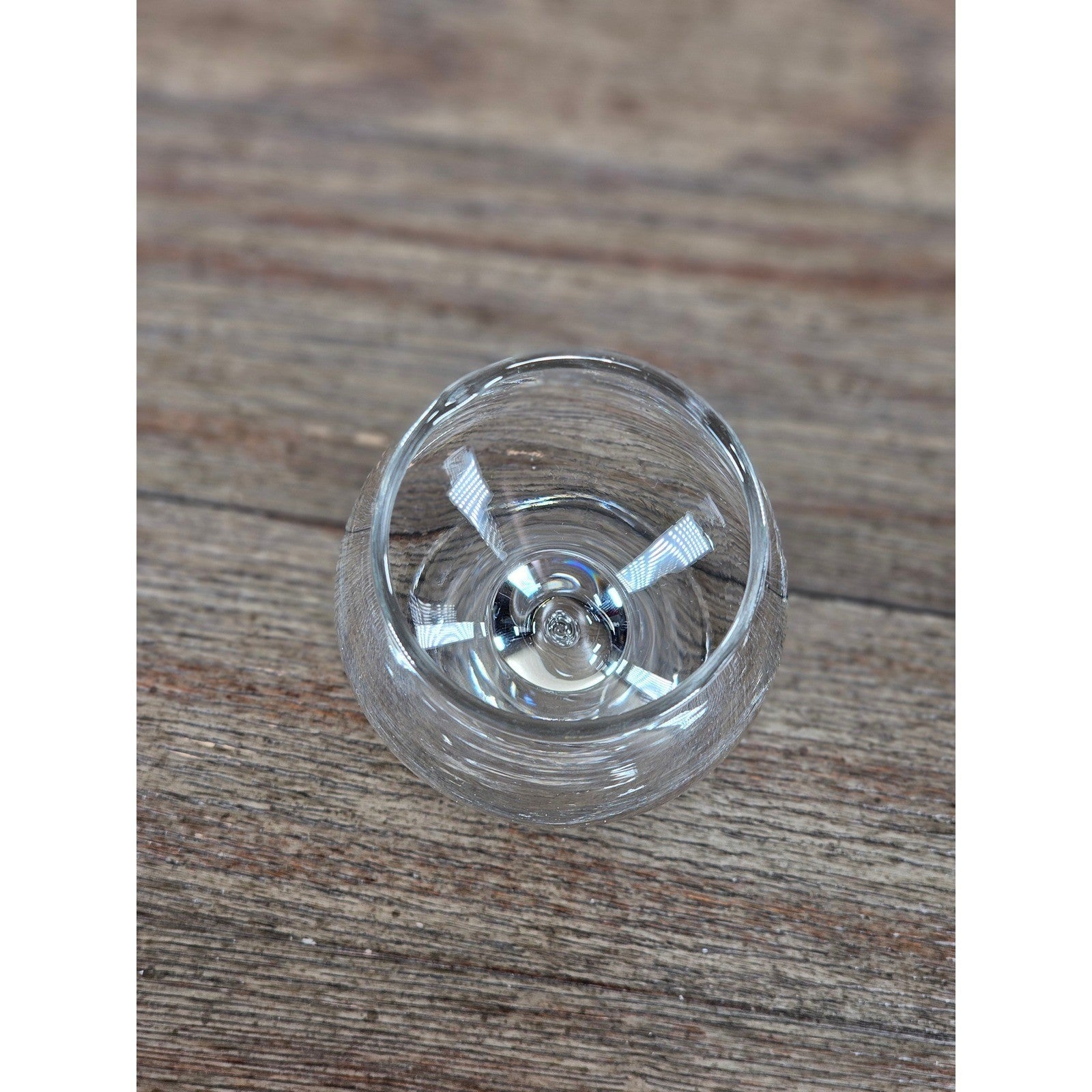 Vintage Stemmed Wine Glass 8.5 Inch Tall Clear Classic Dining Glass