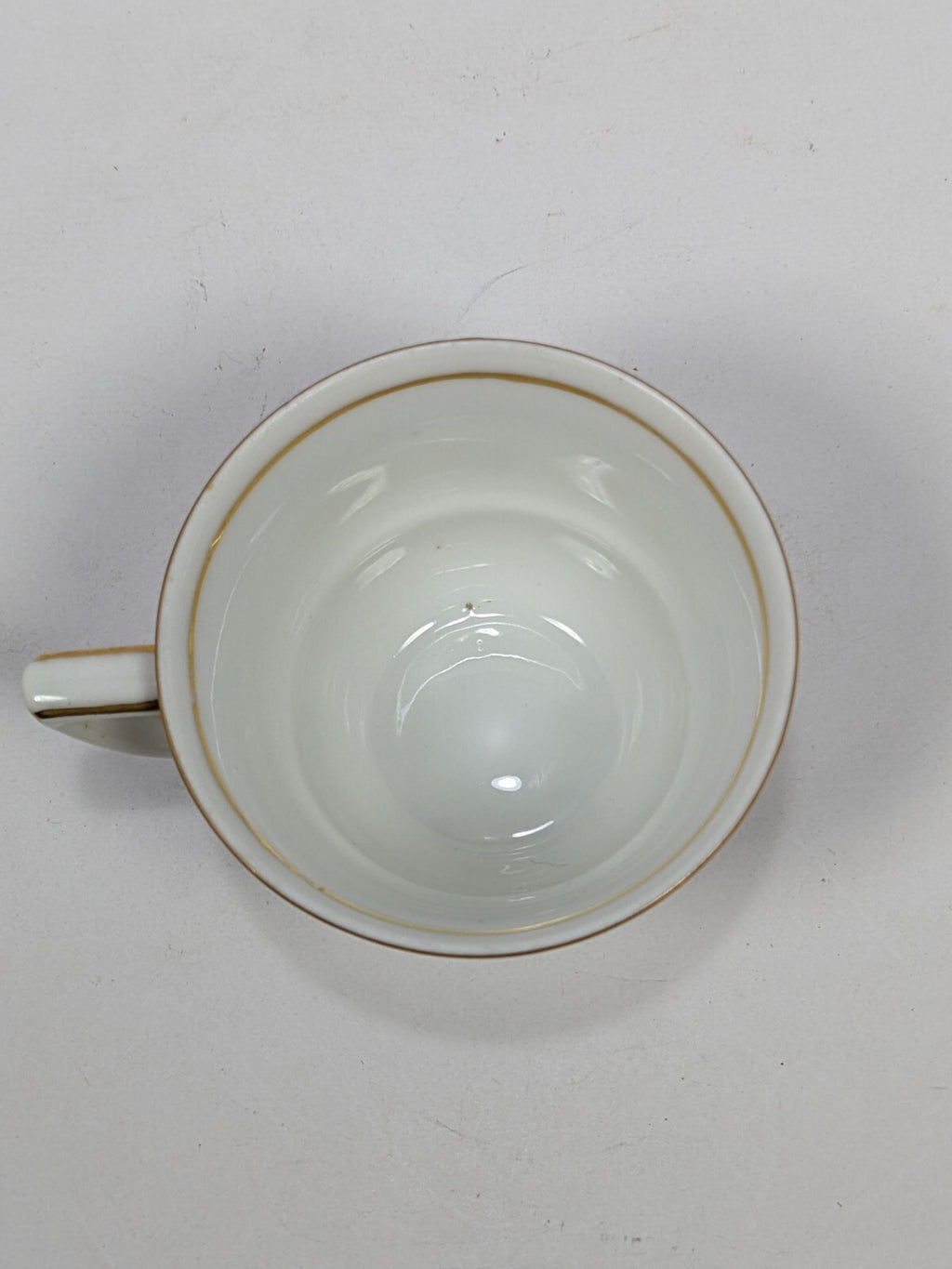 Floral Design Condol Saucer And Tea Cup With Gold Trim