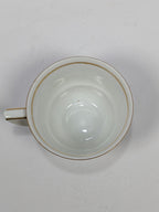 Floral Design Condol Saucer And Tea Cup With Gold Trim