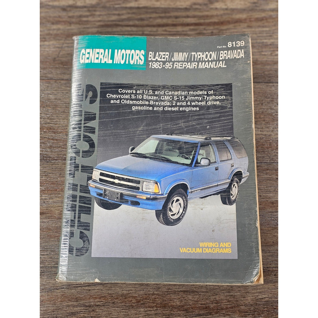 GM Blazer Jimmy Typhoon Bravada Repair Manual 1983-95 Chilton