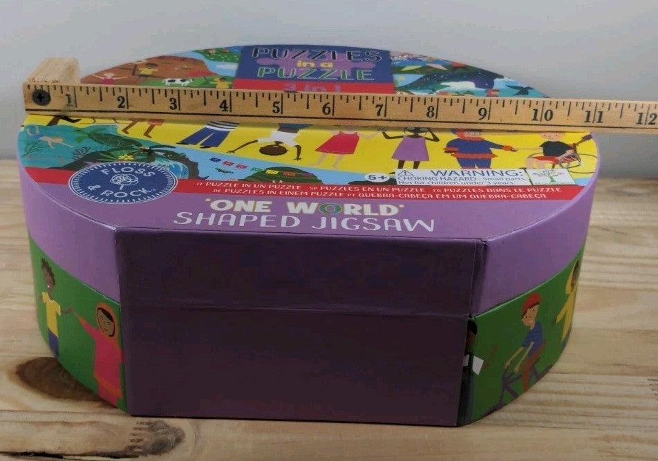 Floss & Rock "One World" 3-in-1 Jigsaw Puzzle – 100 Pieces – New