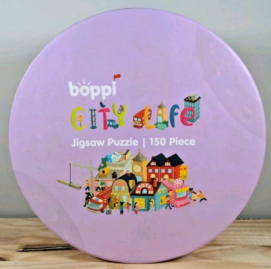 Boppi Kids 150-Piece City Life Round Jigsaw Puzzle — Complete, Used