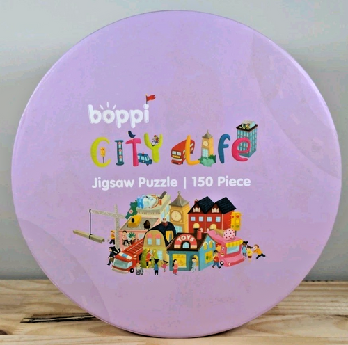 Boppi Kids 150-Piece City Life Round Jigsaw Puzzle — Complete, Used